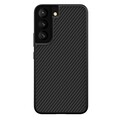 Пластиковый чехол Nillkin Synthetic Fiber Черный для Samsung Galaxy S22(#1)