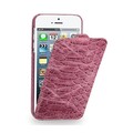 Кожаный чехол TETDED Troyes Pink Snake LC для Apple iPhone 5/5s/SE(#1)