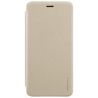 Полиуретановый чехол книга Nillkin Sparkle Leather Case Gold для Nokia 8