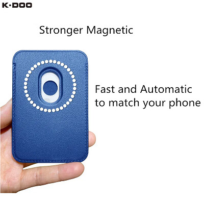 Магнитный кошелек K-DOO / KZDOO Leather Wallet MagSafe серый(5)