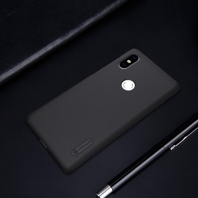 Пластиковый чехол с подставкой Nillkin Super Frosted Shield Черный для Xiaomi Mi MIX 2s(3)