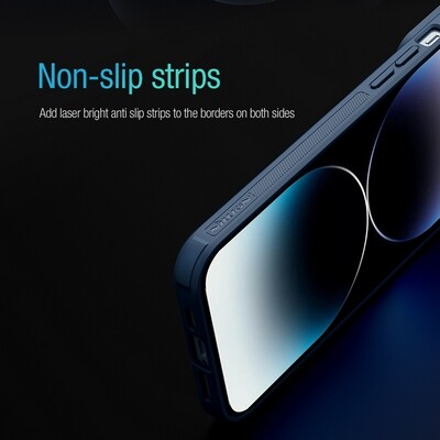 Чехол пластиной Magsafe Nillkin Textured S Magnetic Case Синий для Apple iPhone 14 Pro(9)