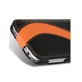 Кожаный чехол Melkco Leather Case Black/Orange LC для Samsung i9190 Galaxy S4 mini(#3)