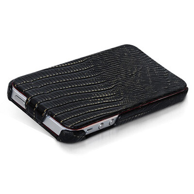 Кожаный чехол Borofone Lizard flip Leather Case Black для Apple iPhone 5/5s/SE(3)