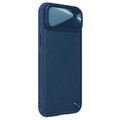 Силиконовая накладка c пластиной MagSafe Nillkin CamShield Leather Case S Синяя для Apple iPhone 14 Plus(#3)