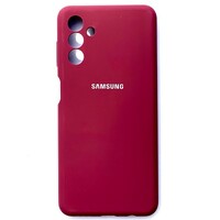 Силиконовый чехол с микрофиброй Silicone Case бордовый для Samsung Galaxy A13 5G