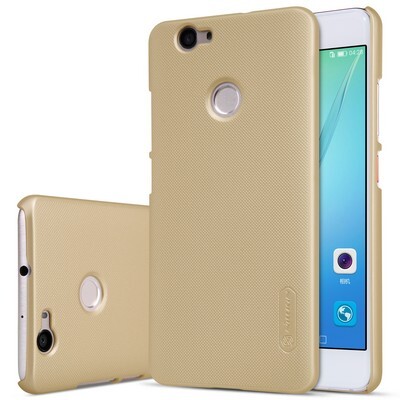 Пластиковый чехол с пленкой Nillkin Super Frosted Shield Gold для Huawei Nova(3)
