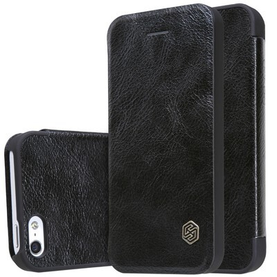 Кожаный чехол Nillkin Qin Leather Case Black для Apple iPhone 5/5s/SE(3)