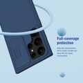 Силиконовая накладка Nillkin CamShield Silky Silicone Case Синяя для Samsung Galaxy S23 Ultra(#7)