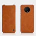 Кожаный чехол Nillkin Qin Leather Case Коричневый для OnePlus 7T(#4)