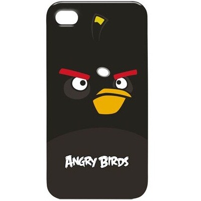 Пластиковый чехол Gear4 Angry Birds Black для Apple iPhone 4/4S(1)