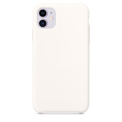 Силиконовый чехол белый для Apple iPhone 11(5)