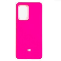 Силиконовый чехол с микрофиброй Silicone Case ярко-розовый для Xiaomi 13 Lite