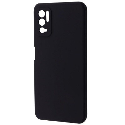 Силиконовый чехол Silicone Case черный для Xiaomi Poco M3 Pro(1)