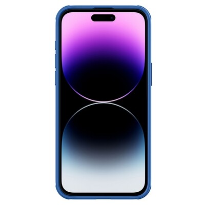 Чехол-накладка с пластиной Magsafe Nillkin CamShield Pro Magnetic Синяя для Apple iPhone 15 Pro Max(2)