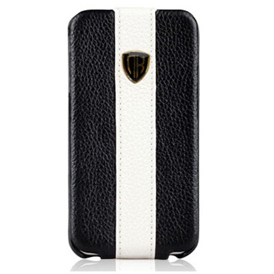 Кожаный чехол Nuoku Flip Series Black/White для Apple iPhone 4/4S(1)