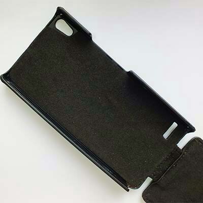 Кожаный чехол Up Case Black для Huawei Ascend D2(3)