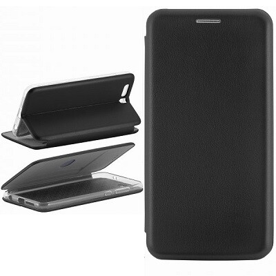 Чехол-книга на основе из силикона Book Case New 3D черный для Xiaomi Redmi 9(3)
