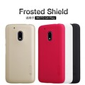 Пластиковый чехол с пленкой Nillkin Super Frosted Shield Black для Motorola Moto G4 Play(#4)