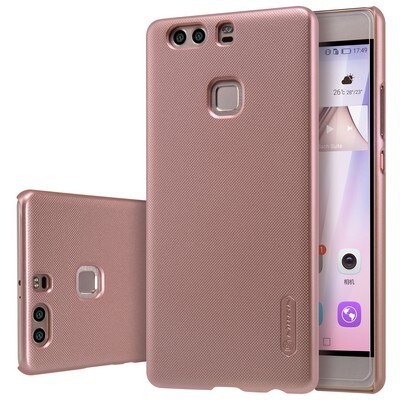 Пластиковый чехол с пленкой Nillkin Super Frosted Shield Rose Gold для Huawei P9 Plus(3)