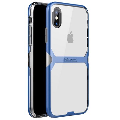 Чехол бампер Nillkin Crystal Series Синий для Apple iPhone Xs(3)