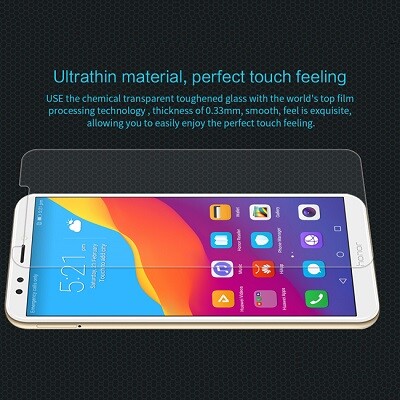 Противоударное защитное стекло с пленкой на камеру Nillkin Amazing H для Huawei Y7 Prime (2018)\ Honor 7C Pro(4)