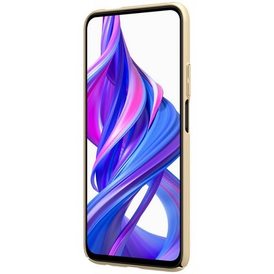Пластиковый чехол с подставкой Nillkin Super Frosted Shield Золотой для Huawei Honor 9X(2)