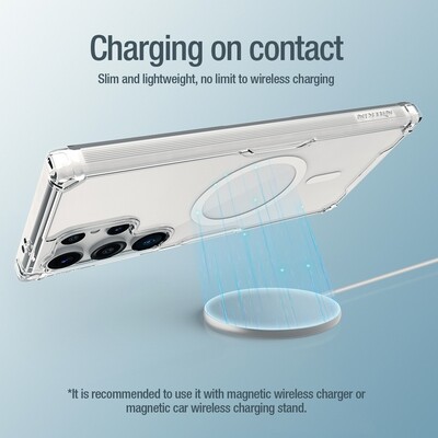 Силиконовый чехол Nillkin Nature TPU Pro Magnetic Case Прозрачный для Samsung Galaxy S24 Ultra(7)
