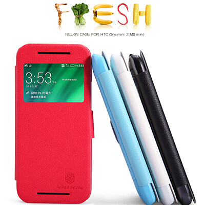 Полиуретановый чехол Nillkin Fresh Series Red для HTC One M8 mini(2)