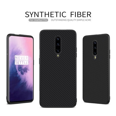 Пластиковый чехол Nillkin Synthetic Fiber Черный для OnePlus 7 Pro(4)