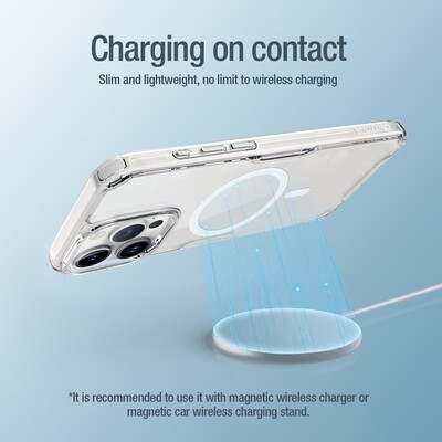 Силиконовый чехол Nillkin Nature TPU Pro Magnetic Case Прозрачный для Apple iPhone 15 Pro Max(7)