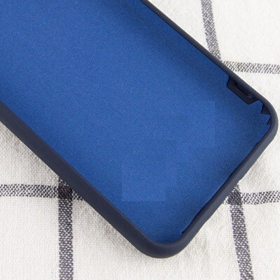 Силиконовый чехол Silicone Case синий для Samsung Galaxy A02(3)