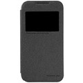 Полиуретановый чехол книга Nillkin Sparkle Case Black для HTC Desire 320(#1)