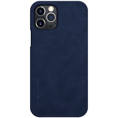 Кожаный чехол Nillkin Qin Leather Case Синий для Apple iPhone 12 Pro Max(2)