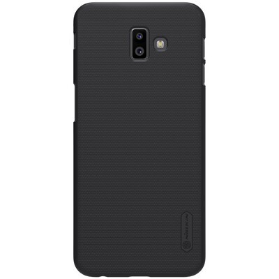 Пластиковый чехол с подставкой Nillkin Super Frosted Shield Черный для Samsung Galaxy J6 Plus(1)