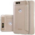 Полиуретановый чехол Nillkin Sparkle Leather Case Gold для Huawei Nexus 6P(#3)
