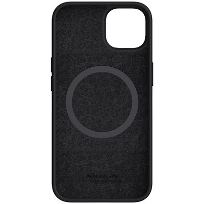Силиконовая накладка с пластиной Magsafe Nillkin CamShield Silky Magnetic Silicone Case Черная для Apple iPhone 14 Pro(4)