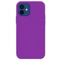 Силиконовый чехол Silicone с открытым низом фиолетовый  для Apple iPhone 12 mini(#1)