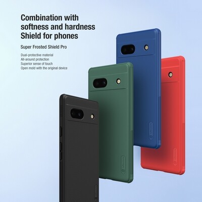 Пластиковый чехол Nillkin Super Frosted Shield Pro Черный для Google Pixel 7a(6)
