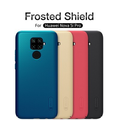 Пластиковый чехол с подставкой Nillkin Super Frosted Shield Золотой для Huawei Mate 30 Lite (Nova 5i Pro)(5)