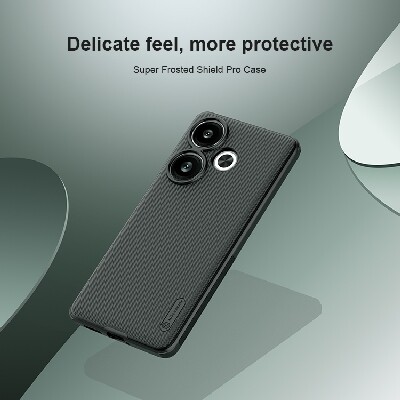 Пластиковый чехол Nillkin Super Frosted Shield Pro Черный для Xiaomi Poco F6(7)
