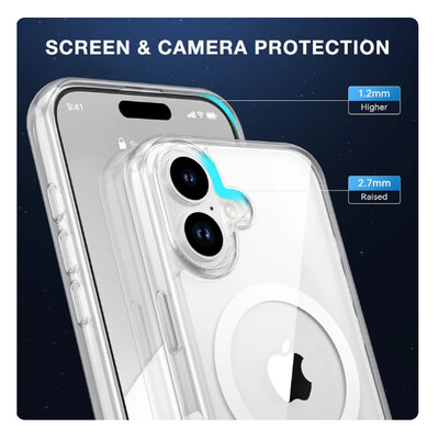 Защитный чехол с магнитной пластиной MagSafe TPU+PC Magic Mask Air Bairrer прозрачный для Apple iPhone 17(2)