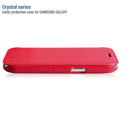 Кожаный чехол книжка HOCO Crystal leather Case Pink для Samsung i8552 Galaxy Win Duos(4)
