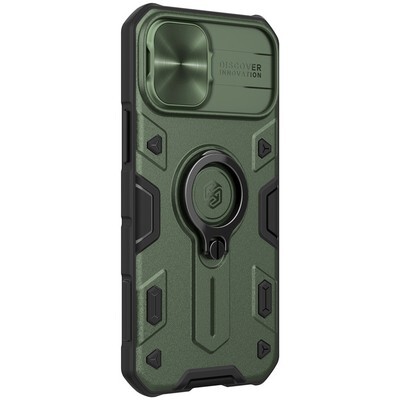 Противоударная-накладка Nillkin CamShield Armor зеленая для Apple iPhone 12 mini(3)