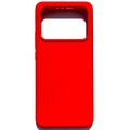 Силиконовый чехол Silicone Case с логотипом красный для Xiaomi 11 Ultra(#1)