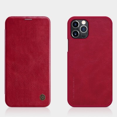 Кожаный чехол Nillkin Qin Leather Case Красный для Apple iPhone 12 Pro Max(4)