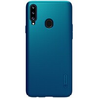 Пластиковый чехол с подставкой Nillkin Super Frosted Shield Синий для Samsung Galaxy A20s