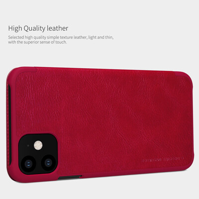 Кожаный чехол-книга Nillkin Qin Series Leather case красный для Apple iPhone 11 Pro(4)