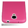 Силиконовый чехол TPU Usams Jelly Pink для Samsung i9500 Galaxy S4(#3)