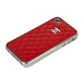 Пластиковая накладка CHANEL Red для Apple iPhone 4/4S(#2)